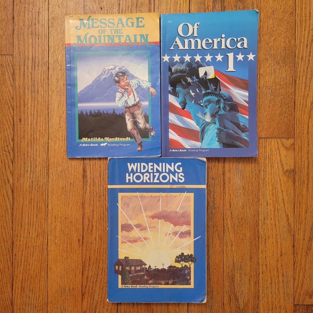 A Beka Book 5th Grade Reading Textbooks Vintage 3 Book Lot Homeschool Readers